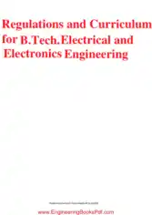 Free Download PDF Books, Regulations and Curriculum for B Tech Electrical and Electronics Engineering