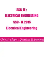 Free Download PDF Books, SSC JE Previous Paper Electrical 2015