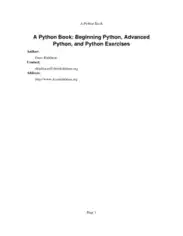 Free Download PDF Books, A Python Book Beginning Python Advanced Python and Python Exercises