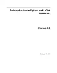 Free Download PDF Books, An Introduction to Python and LaTeX Draft
