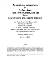 Free Download PDF Books, An Empirical Comparison Of C C++ Java Perl Python Rexx And Tcl For Search String Processing Program