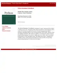 Free Download PDF Books, Python developer s handbook