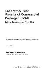 Free Download PDF Books, Laboratory Test Results of Commercial Packaged HVAC Maintenance Faults
