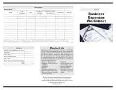 Free Download PDF Books, Business Expenses Worksheet Example