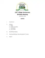 Birthday Meeting Agenda Template