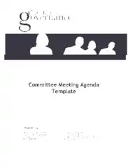 Committee Meeting Agenda Template