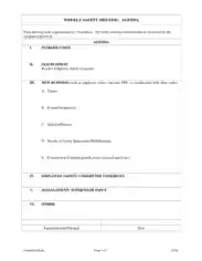 Free Download PDF Books, Weekly Safety Meeting Agenda Template