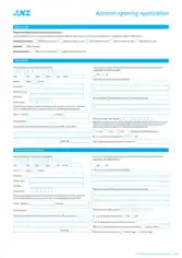 Account Opening Application Form Template