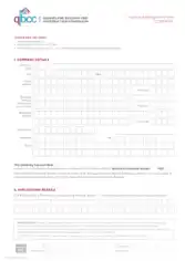 Company Licence Application Form Template