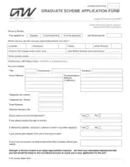 Graduate Scheme Application Form Template
