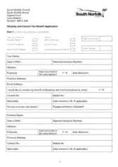 House Benefit Application Form Template