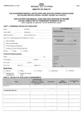 Medical Card Application Form Template