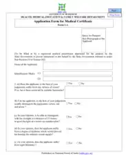 Medical Certificate Application Form Template