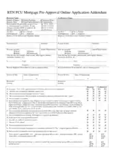 Mortgage Pre Approval Application Form Template