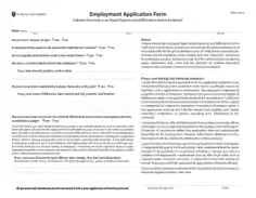 New Employee Application Form Template