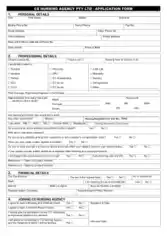 Nursing Agency Application Form Template