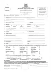 Passport Application Form Template