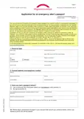 Free Download PDF Books, Passport Emergency Application Form Template