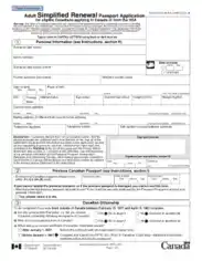 Passport Renewal Application Form Template
