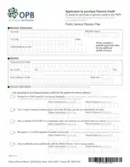 Pension Credit Application Form Template