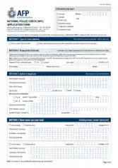 Police Check Application Form Template