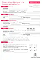 Free Download PDF Books, Primary School Application Form Template
