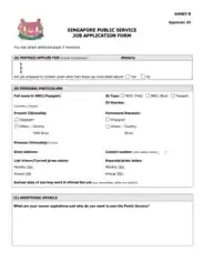 Free Download PDF Books, Public Service Job Application Form Template