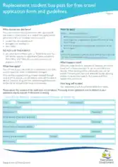 Replacement Travel Pass Application Form Template