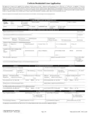Residential Loan Application Form Template