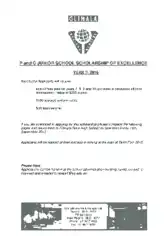 School of Excellence Application Form Template
