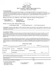 Teacher Training Application Form Template