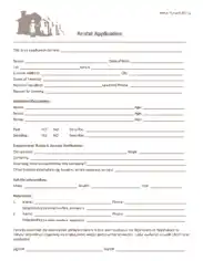 Tenancy Rental Application Form Template