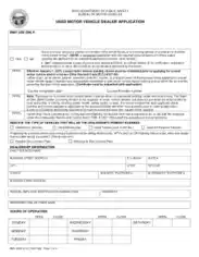 Vehicle Dealer Application Form Template