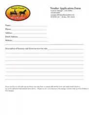 Free Download PDF Books, Vendor Application Form Template
