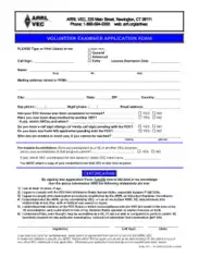 Volunteer Examiner Application Form Template