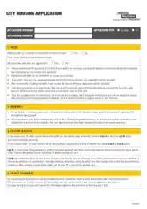 City Housing Application Form Template