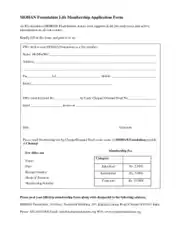 Foundation Membership Application Form Template