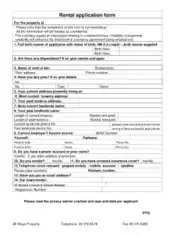Rental Application Form In Word Template