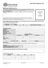 Staff Leader Application Form Template