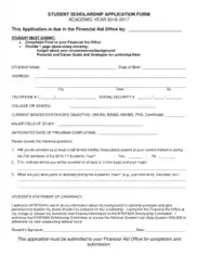 Free Download PDF Books, Student Scholarship Application Form Template