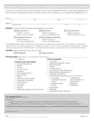 Universal College Application Form Template