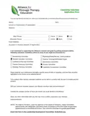 Volunteer Committee Application Form Template
