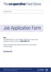 Basic Job Application Form Template