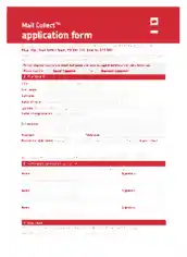Post Office Job Application Form Template