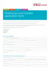 Account Transfer Application Form Templates