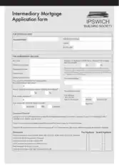 Intermediary Mortgage Application Form Templates