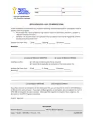 Leave For Application Of Absence Form Templates