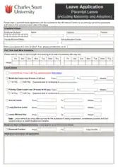 Parental Leave Application Form Templates