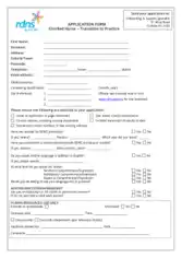 Practice Nurse Application Form Templates