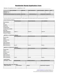 Free Download PDF Books, Residential Rental Application Form Templates
